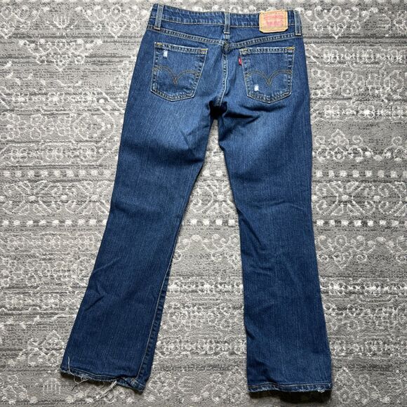 Levi's Special Edition Jeans Womens Junior 5M Blue Denim Distressed Low Rise - Picture 12 of 15